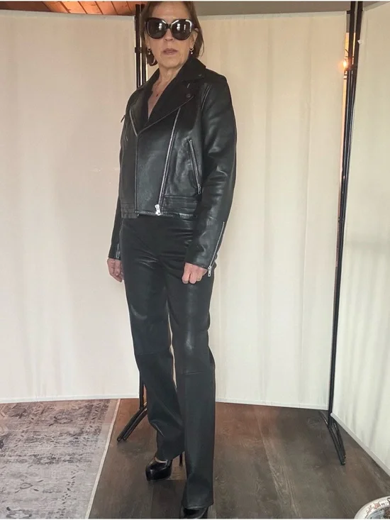rag & bone Black Leather Biker Jacket - Picture 4 of 4
